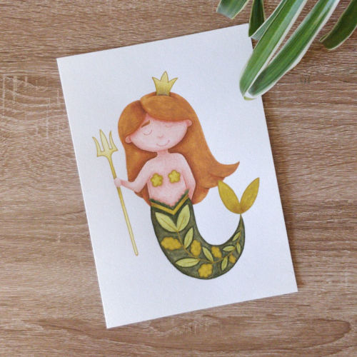 sirène, illustration couleurs