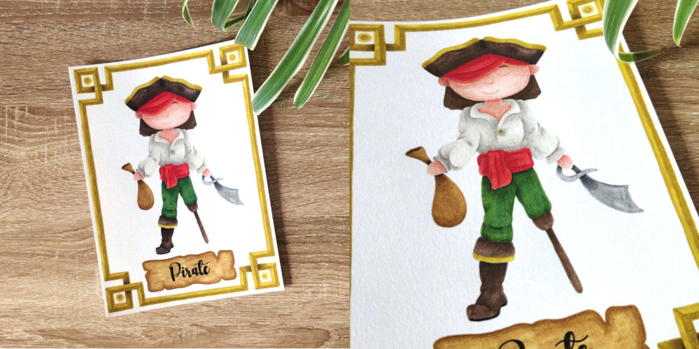 le Pirate, illustration couleurs