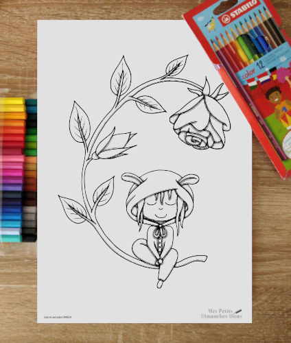 coloriage à recevoir en juillet 2026 sur Tipeee et Ulule