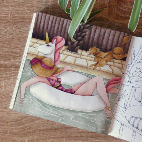 Coloriage issu du livre Boules de Poils illustré par Diane Dufour