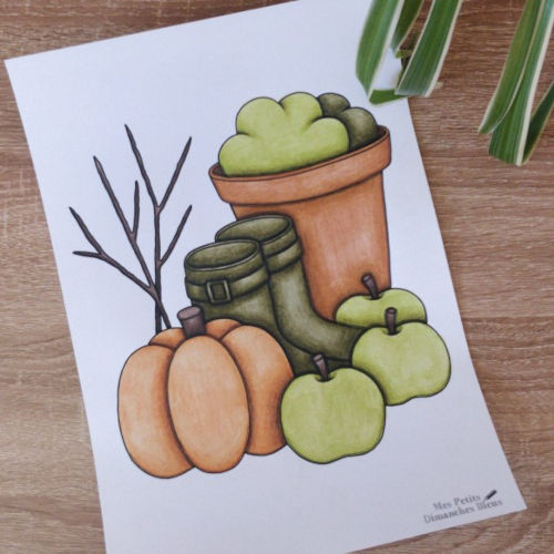 mise en couleurs d'un coloriage à recevoir en septembre sur les plateformes