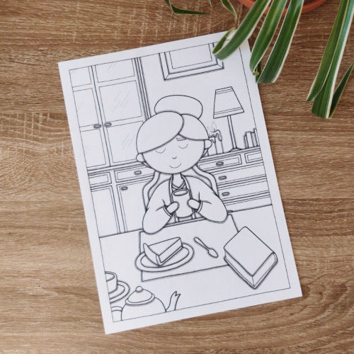 L'Heure du Goûter, dessin