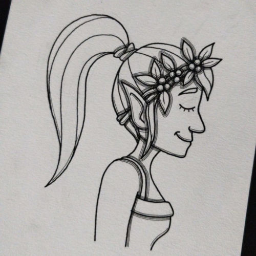 dessin d'après un tuto vidéo de Laure Phelipon