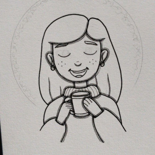 dessin d'après un tuto vidéo de Laure Phelipon