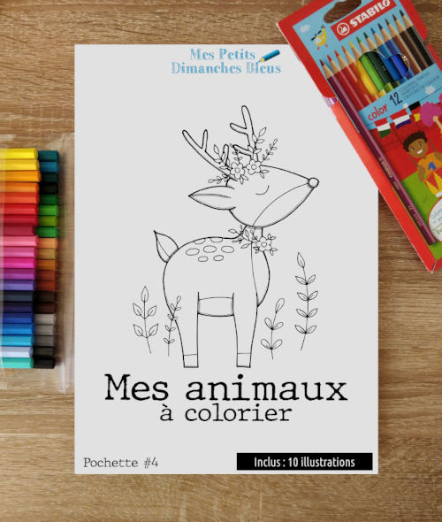 couverture de la Pochette #4 - Mes animaux à colorier