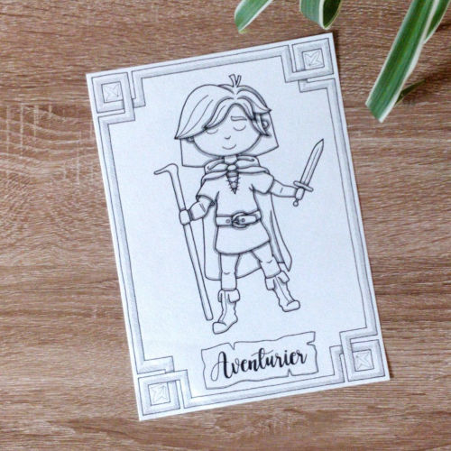 l'Aventurier, dessin line-art noir