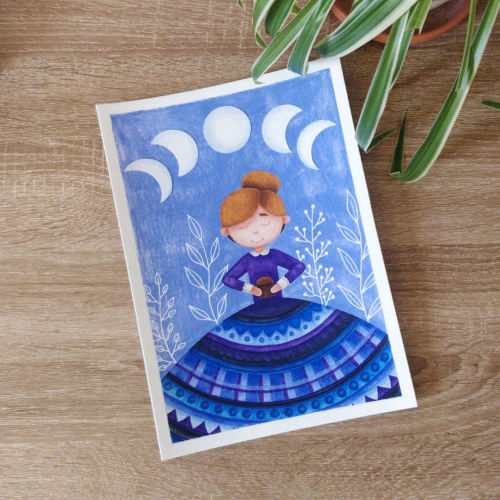 la Dame au Coffret, illustration couleurs