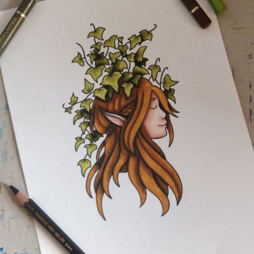 dessin représentant un elfe de profil