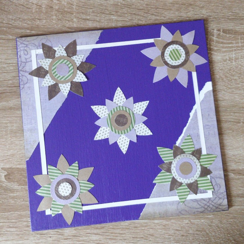 Toile collage avec des fleurs