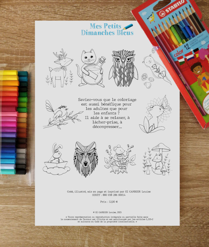 Coloriages - Mes animaux à colorier - Pochette #4 – Image 3