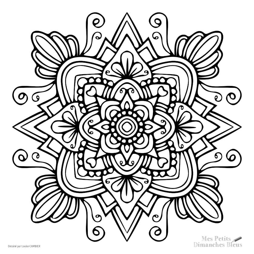 Image du mandala offert pour le mois d'août