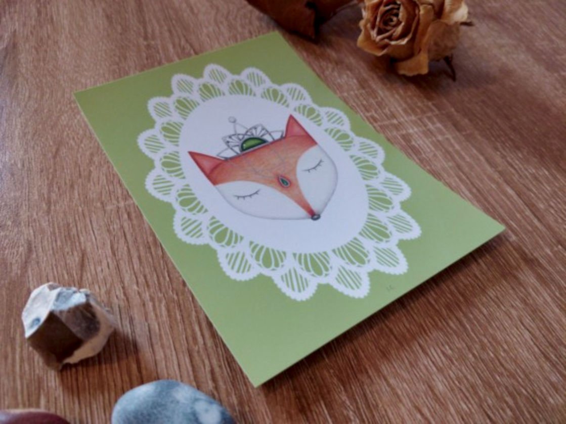 Carte postale mandala - Renard – Image 2