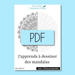TÉLÉCHARGEMENT - Kit créatif #1 - J'apprends à dessiner des mandalas