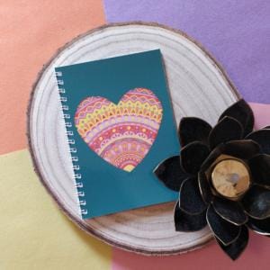 Carnet de notes mandala "De tout mon coeur"