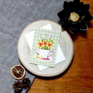Carte postale mandala - "Jonquilles"