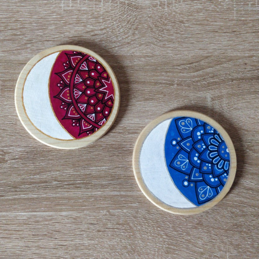 Peintures mandala sur bois – Image 3