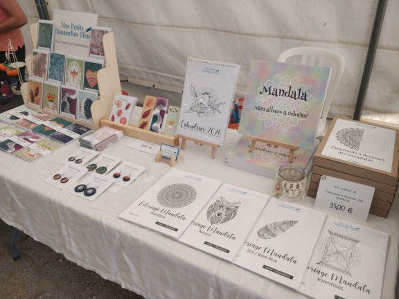 Stand sur le marché de Montcet