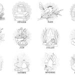 Visuel des 12 illustrations du calendrier 2026