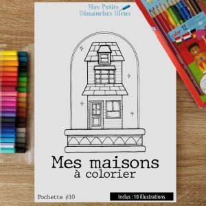 Coloriages - Mes maisons à colorier - Pochette #10