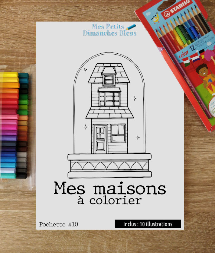 Coloriages - Mes maisons à colorier - Pochette #10