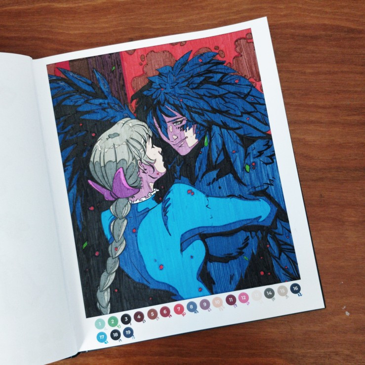 Coloriage au numéro du livre Ghibli tome 1